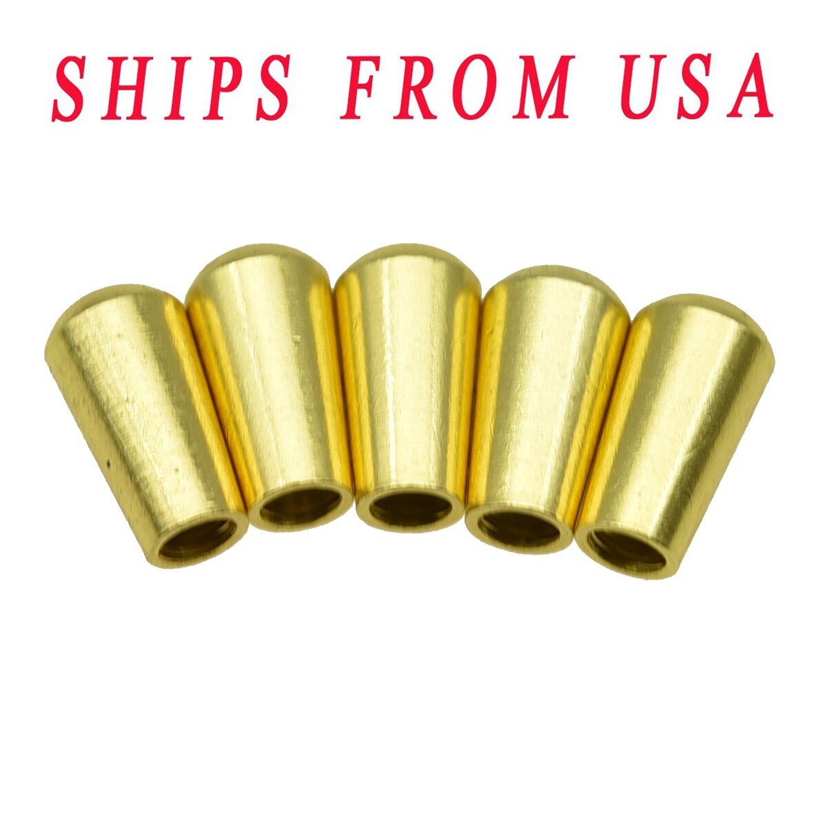 5-Pack KAISH SAE 8-32 Metal Toggle Switch Tip Cap Fits Gibson/Switchcraft Gold