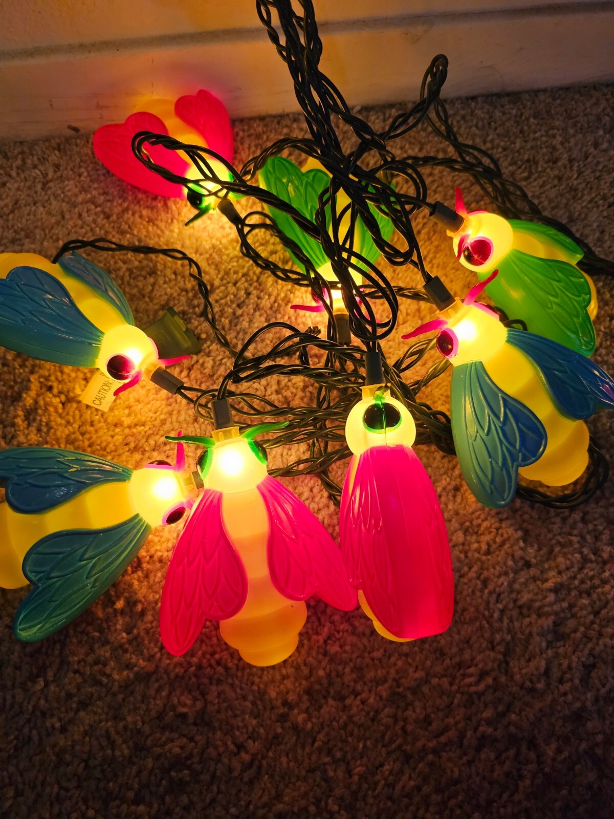 Vintage Lidco Party Patio String Lights Lites Fireflies Lightning Bugs