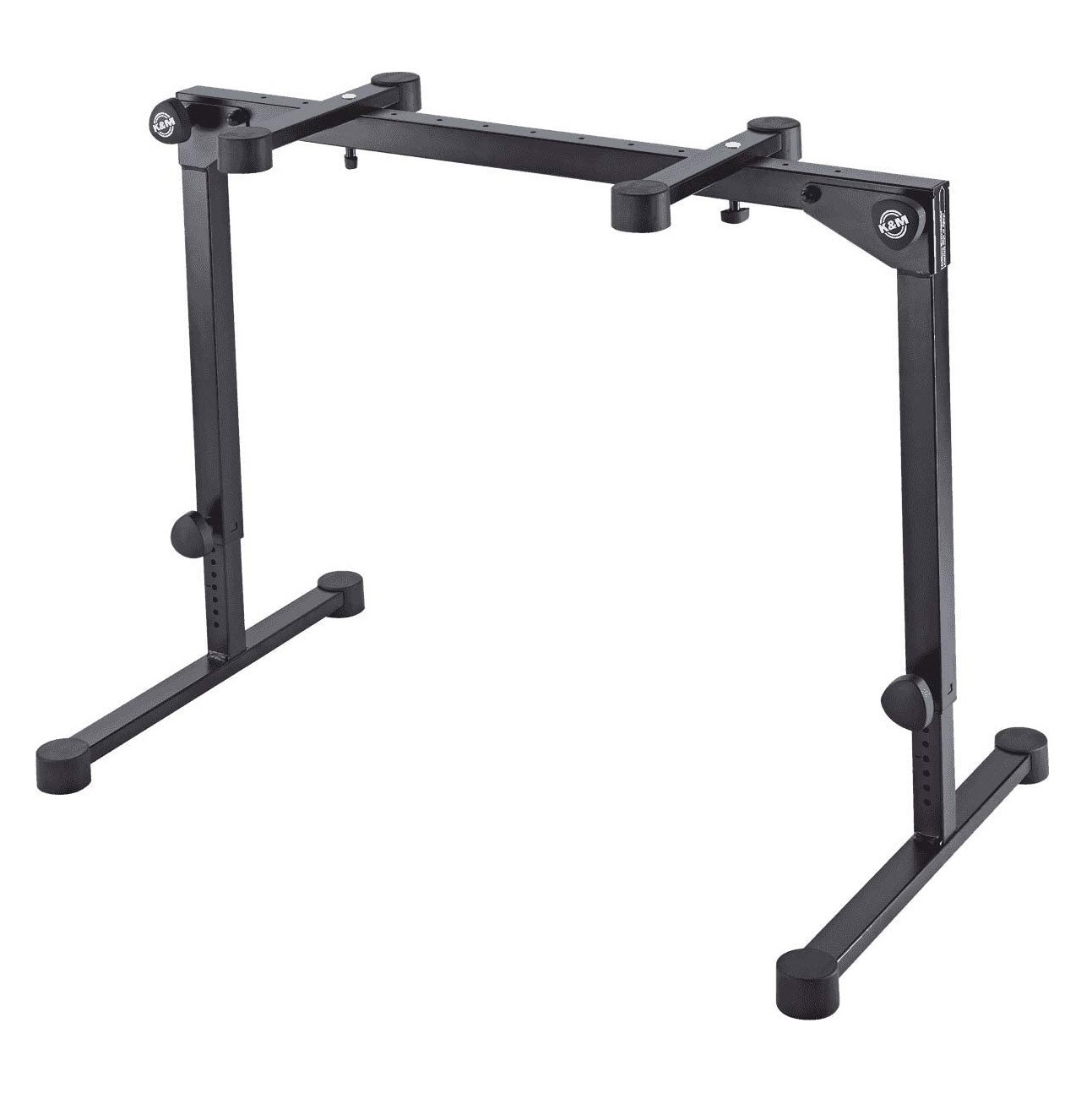 K&M 18820 Omega Pro Collapsible Steel Keyboard Stand with Adjustable Legs Black
