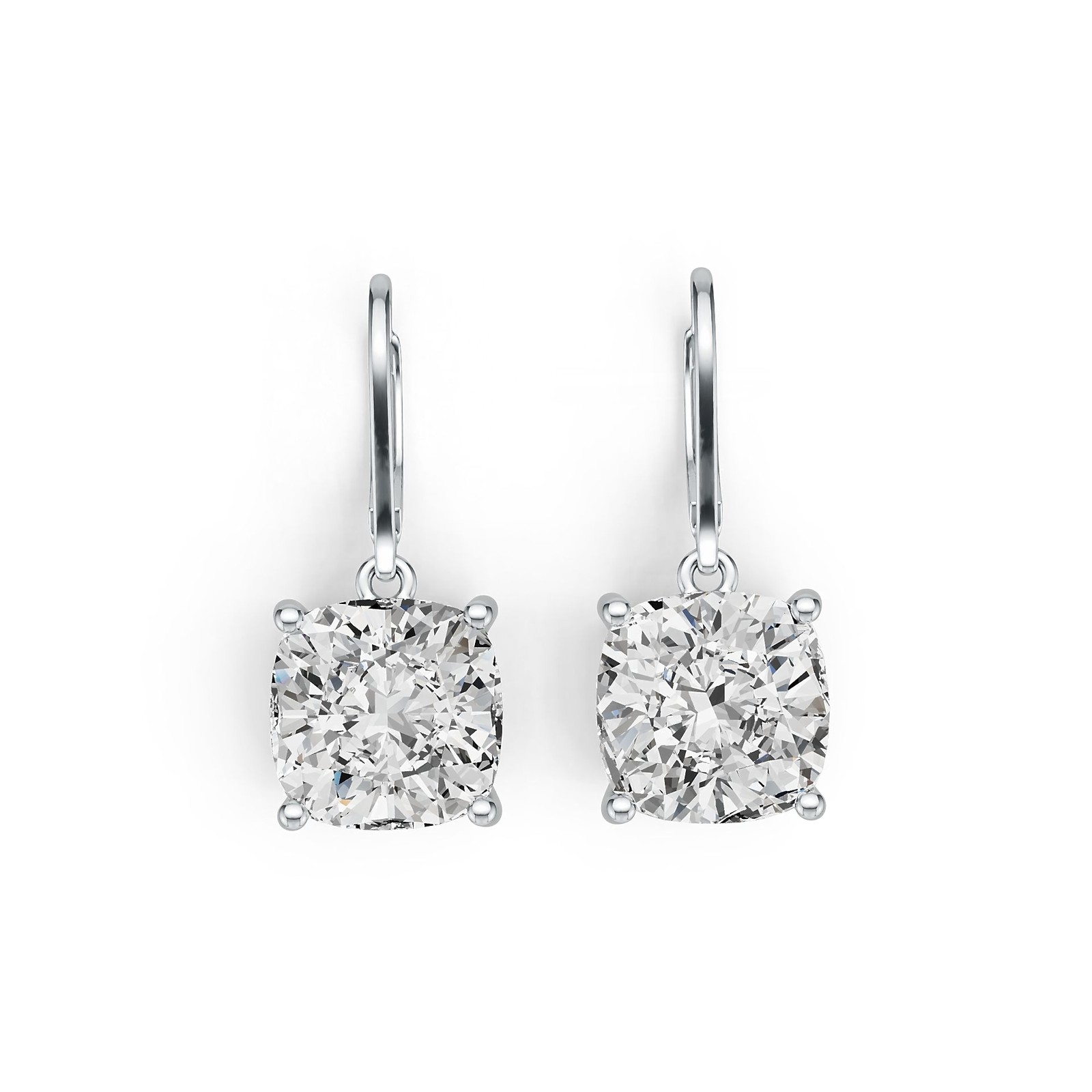 Sterling Silver Semi Mount Earrings Setting Cushion CU 10X10mm