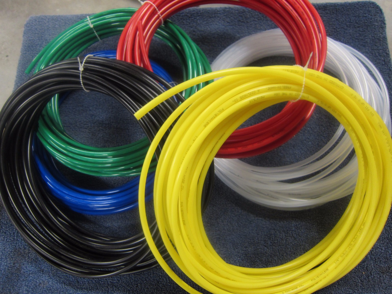 Pneumatic  Polyethylene Tubing 6 colors 1/8 5/32 1/4  dia 10 Feet New