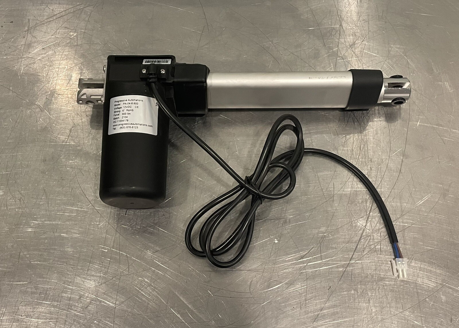 PA-04-6-900 Linear Actuator 12VDC 6” Stroke 900lb Force NEW! FREE SHIPPING!