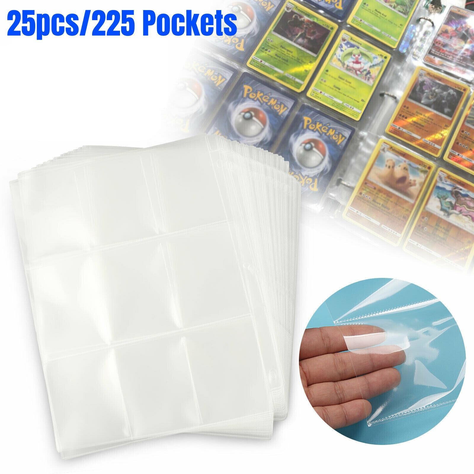 25 Pages Card Sleeves Collector Binder Album Holder Sheets for Pokemon