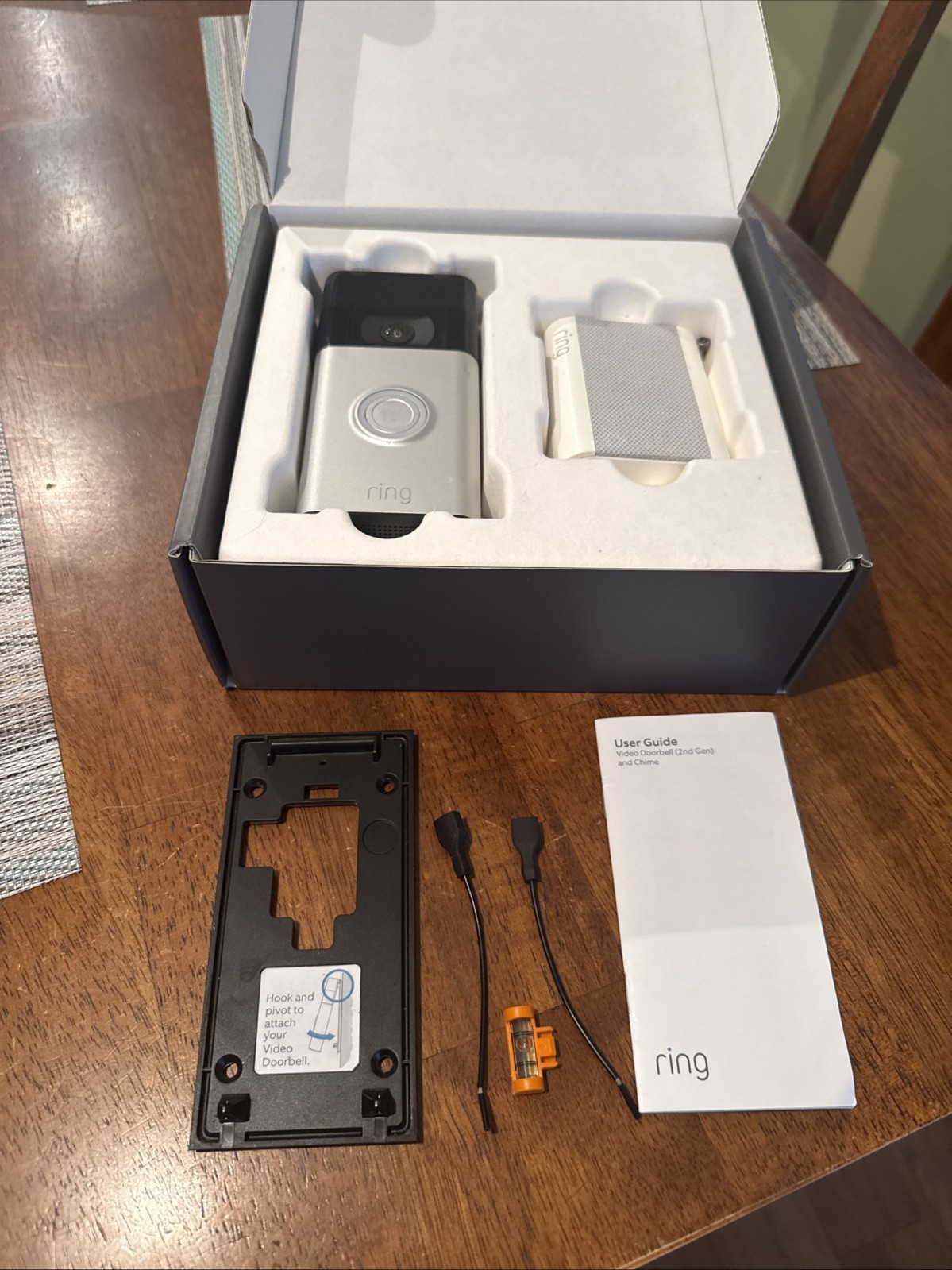 used Ring Doorbell and Chime Pro (2nd Gen) + Box