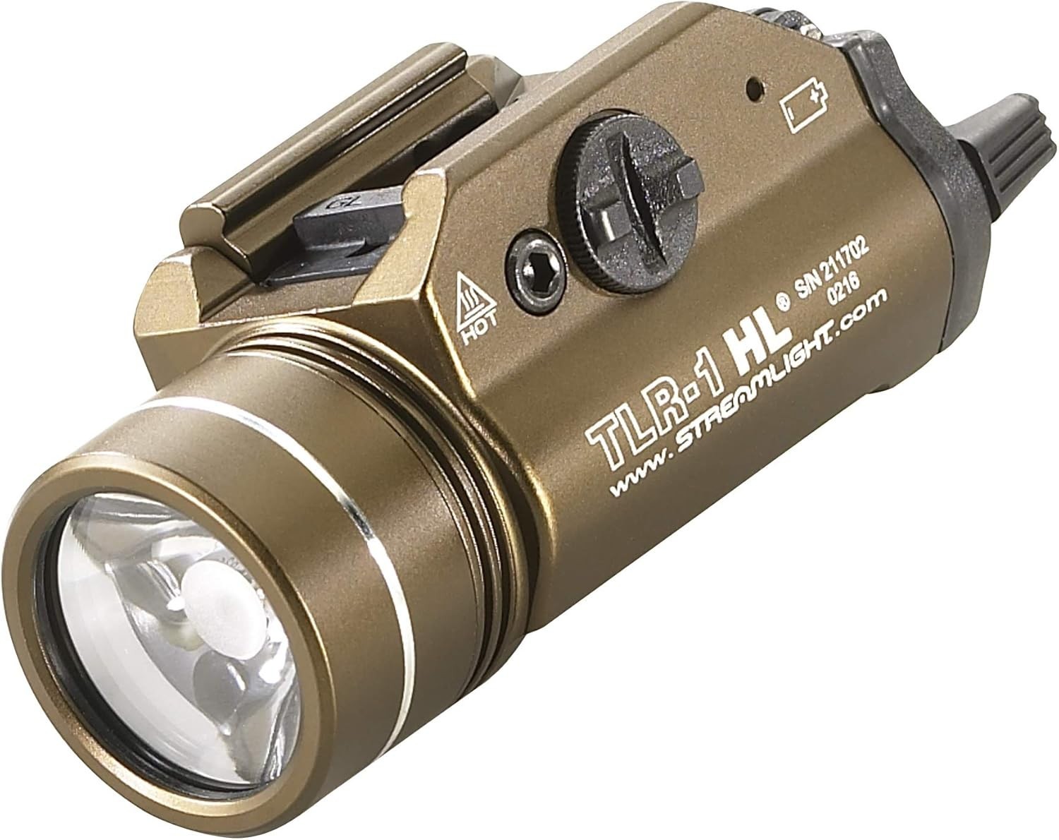 Streamlight TLR-1 HL 1,000 Lumen Rail-Mounted Tactical LED Flashlight FDE Brown