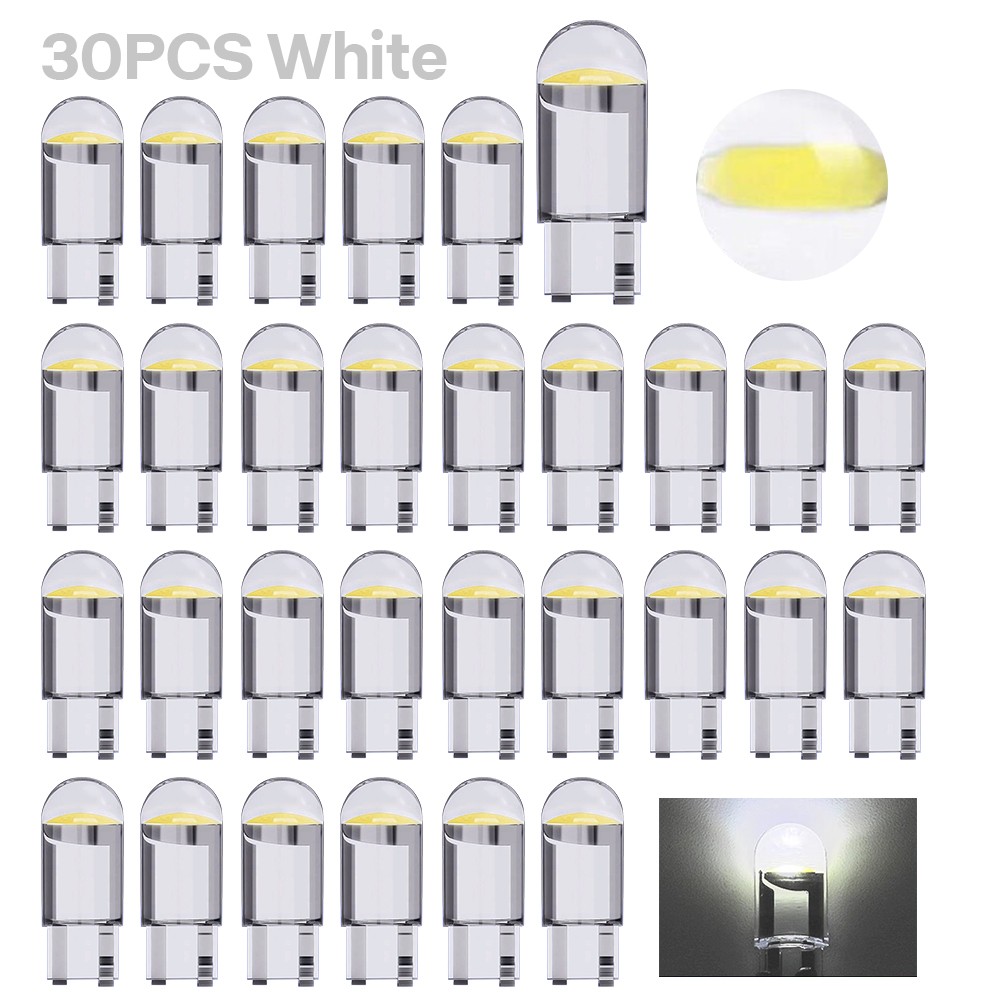 30x LED License Plate Interior Light Bulb  T10 194 168 W5W 2825 White 6000K