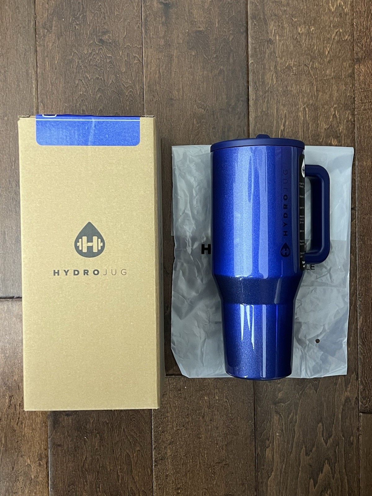 Hydrojug Holiday Cateye Collection Glam Blue Traveler 40oz Tumbler New IN HAND