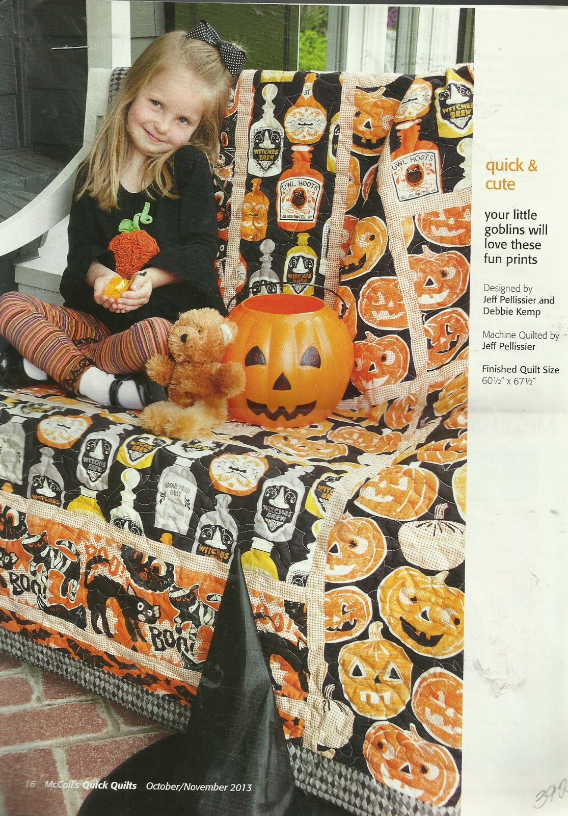 C0226  SPOOKTACULAR QUILT PATTERN/INSTRUCTIONS
