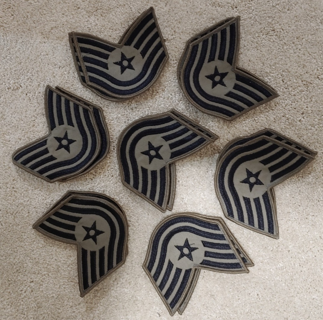 Military Militaria USAF TSGT Sets E-6, 4" Large ABU Rank