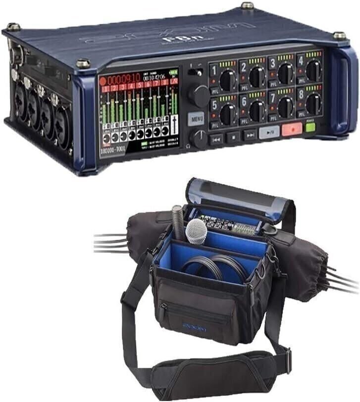 Zoom F8n MultiTrack Field Recorder + PCF-8n Protective Case for F8n,F8 and F4