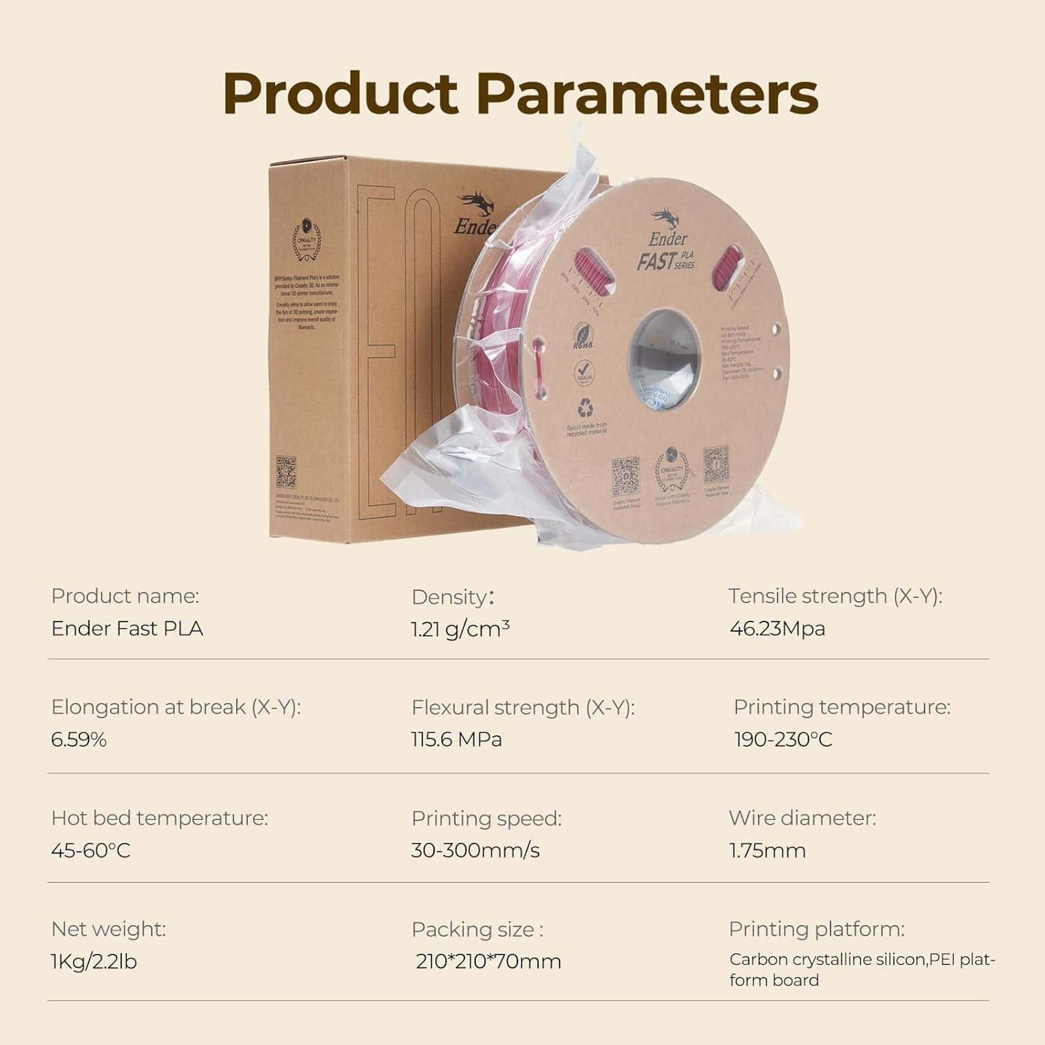 High-Speed 1.75mm Green PLA Filament for 3D Printers - No-Tangle, Precise Accura