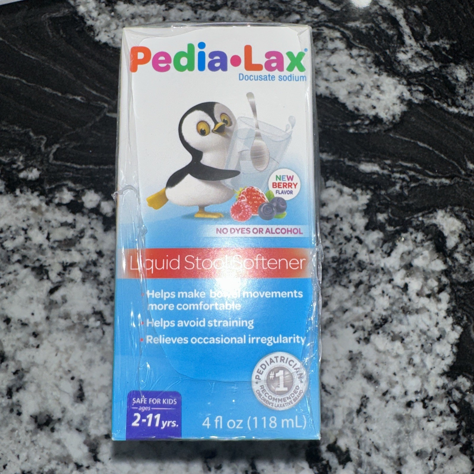 Lot of 3 Pedia Lax Liquid Stool Softener Docusate Sodium Berry 4oz EXP: 4/26
