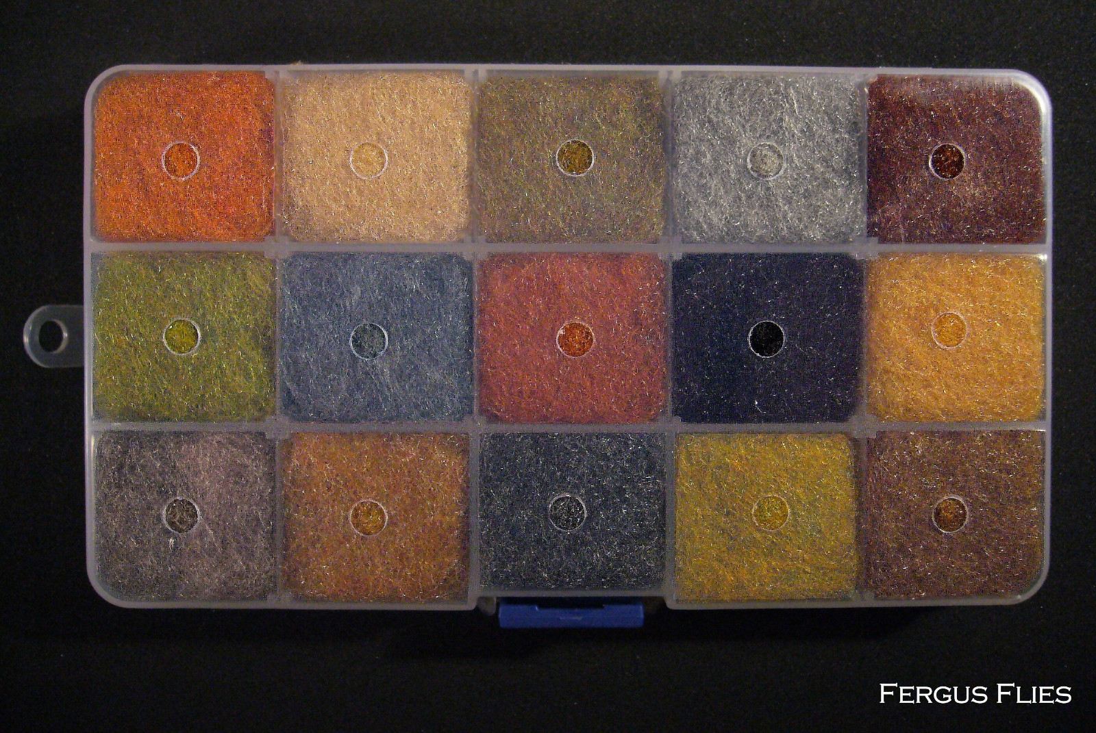 Antron Dubbing Dispenser Box Fly Tying - The bug box. Natural colors. Large.