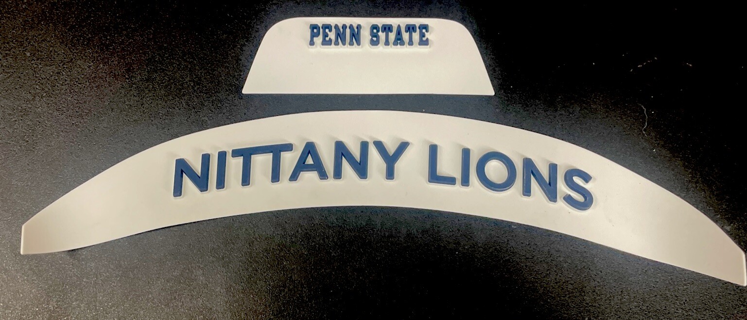 3D Bumpers - Penn State Flex Set for a Full Size Football Helmet