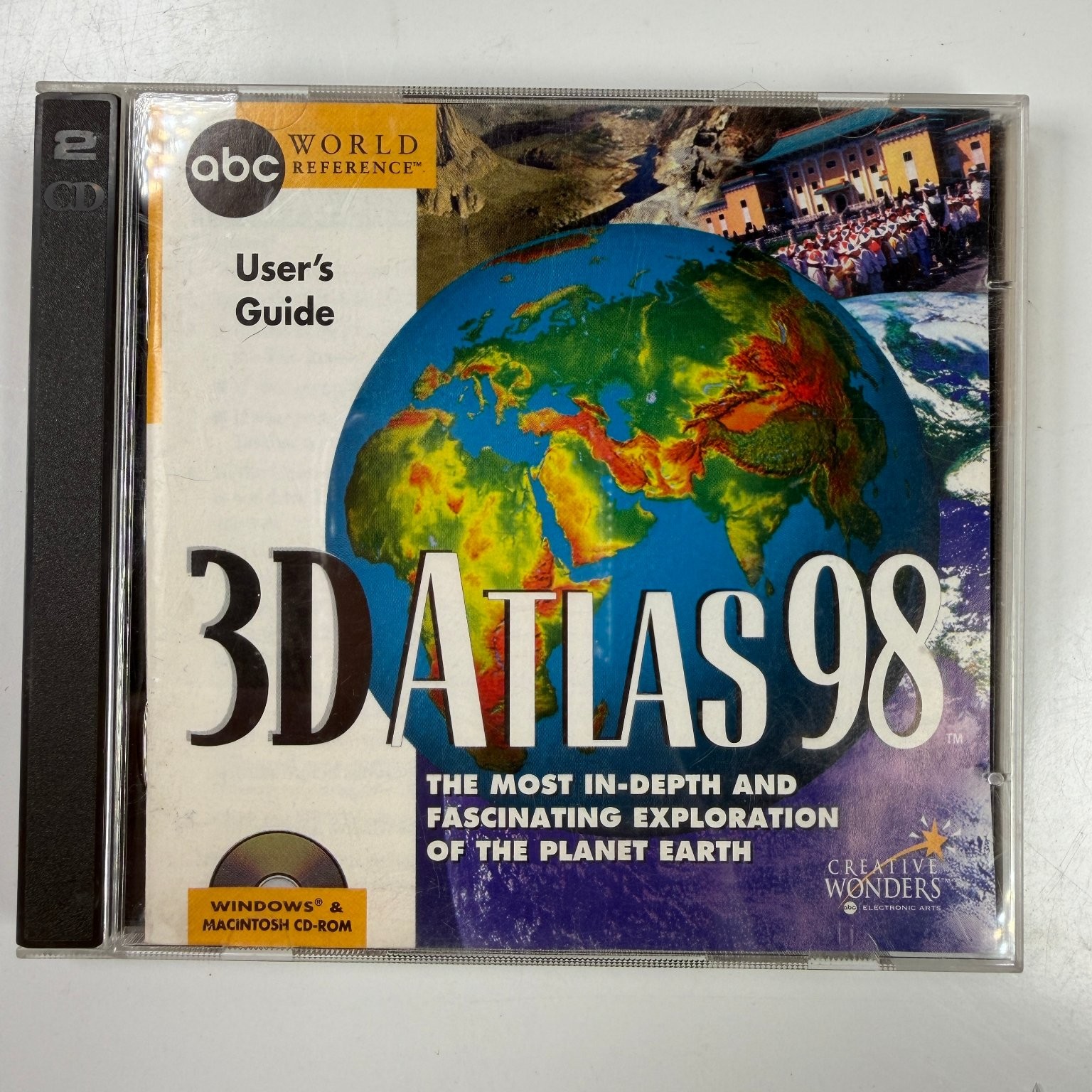 ABC World Reference 3D ATLAS 98 Software Windows Macintosh 2 CD-ROM Set