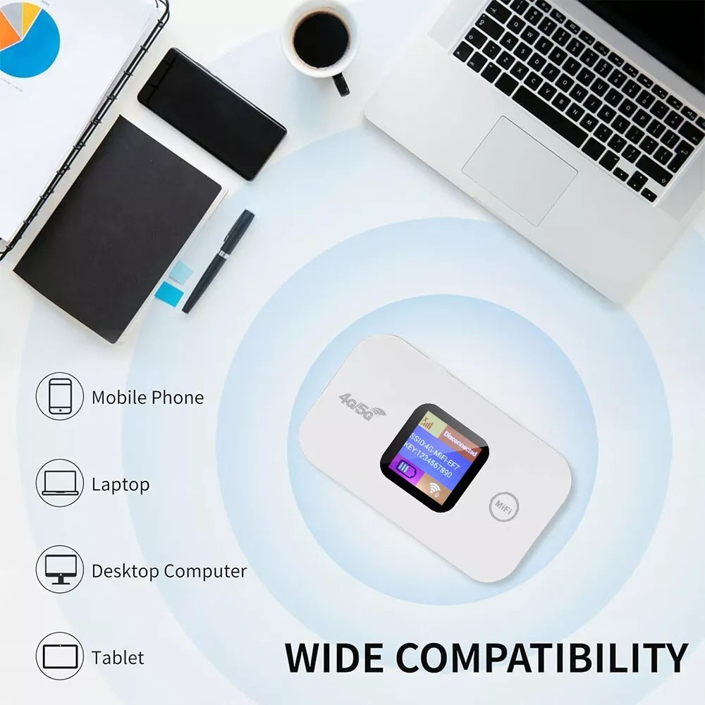 LTE Unlocked Wireless WiFi Router 4G Hotspot MIFI LCD Broadband Mobile Portable