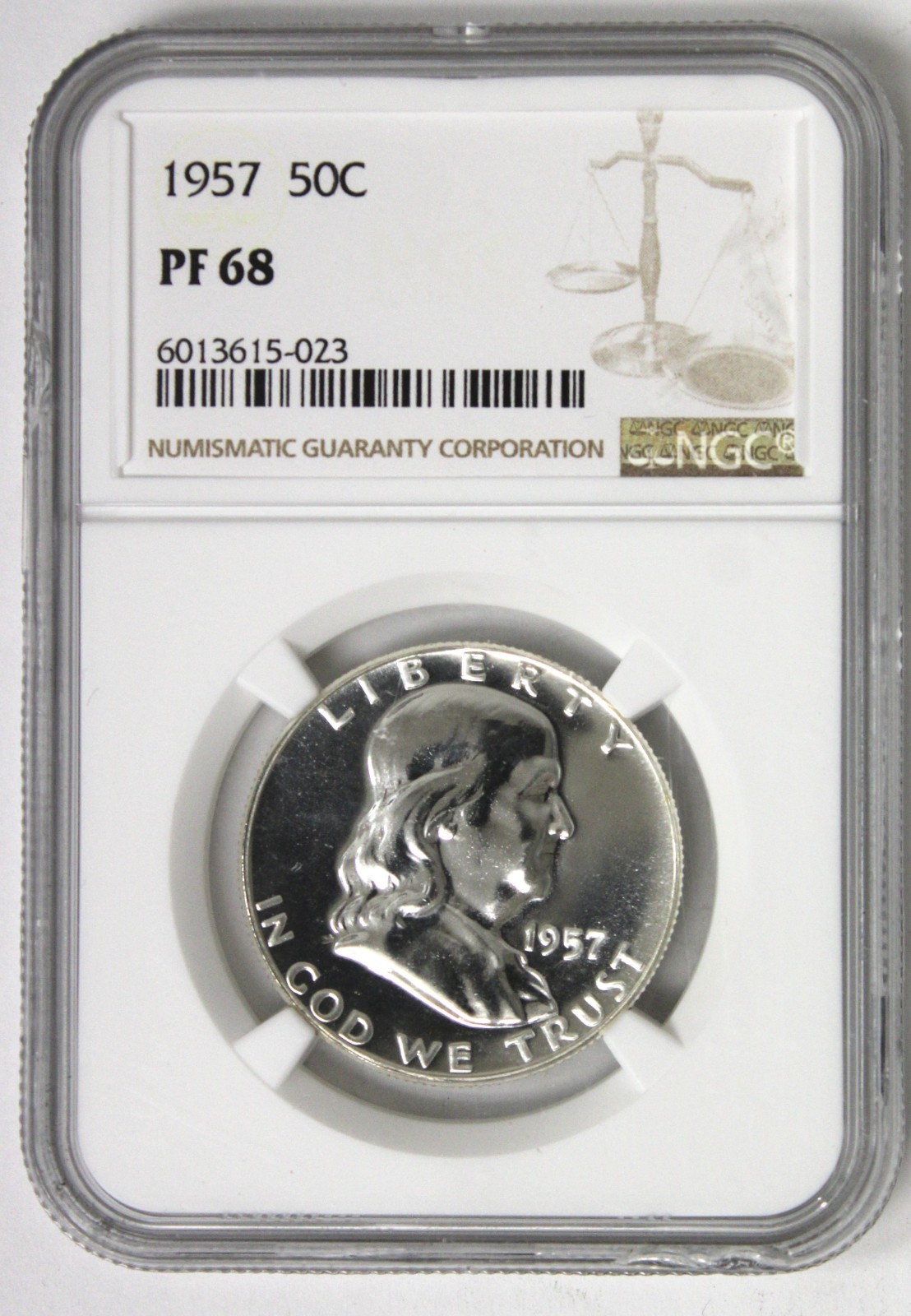 1957 Proof Franklin Half Dollar - NGC PF 68 !!!
