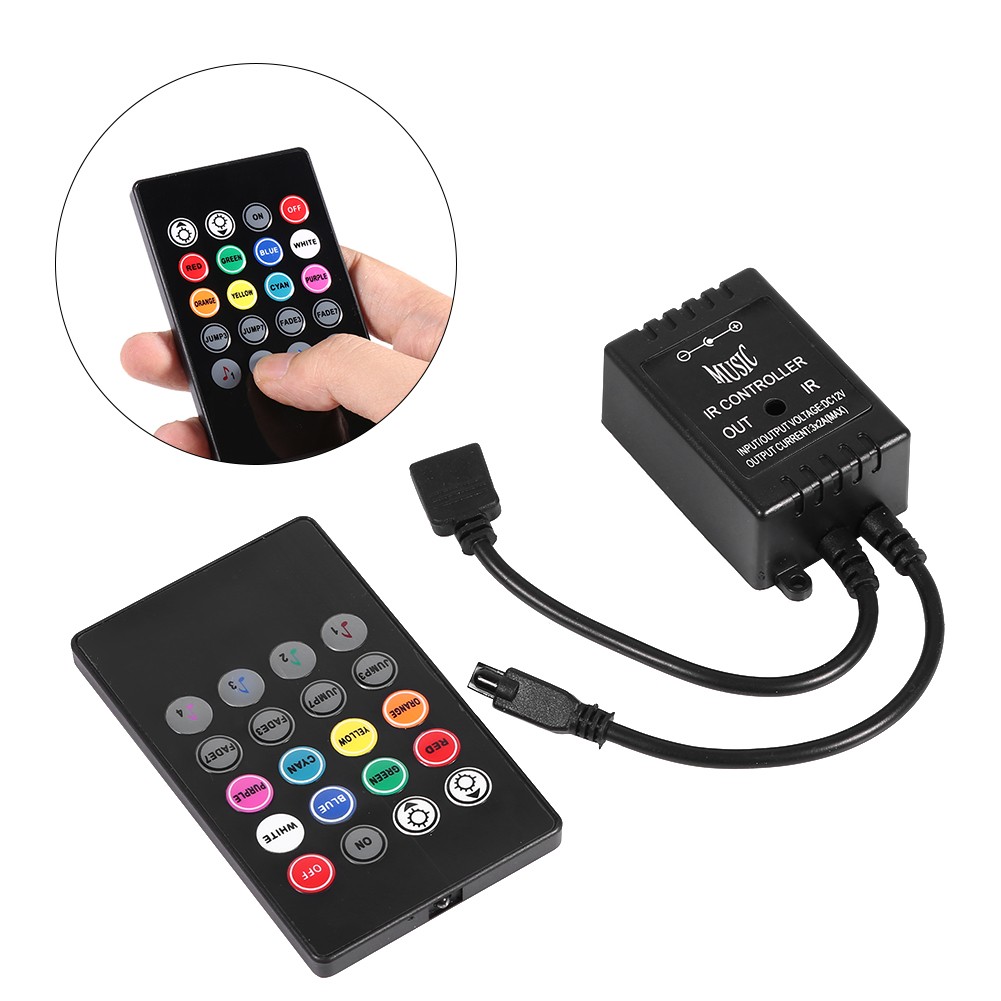 LED Music Controller 20keys IR Remote Sound Sensor Controllers For RGB Lights
