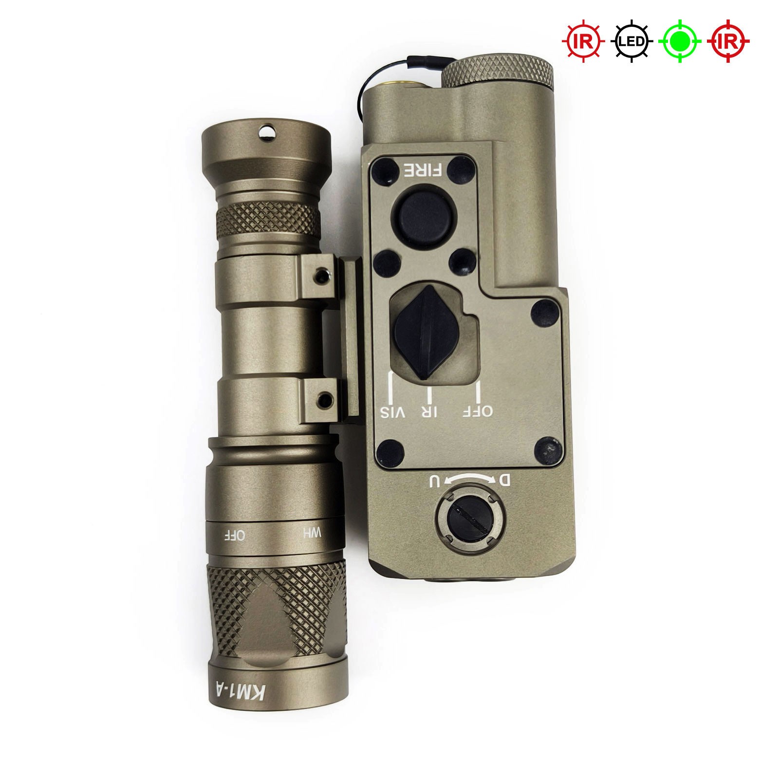 CQBL-1 IR Green Laser Sight + M300V IR Infrared Indicator With Pressure Switch