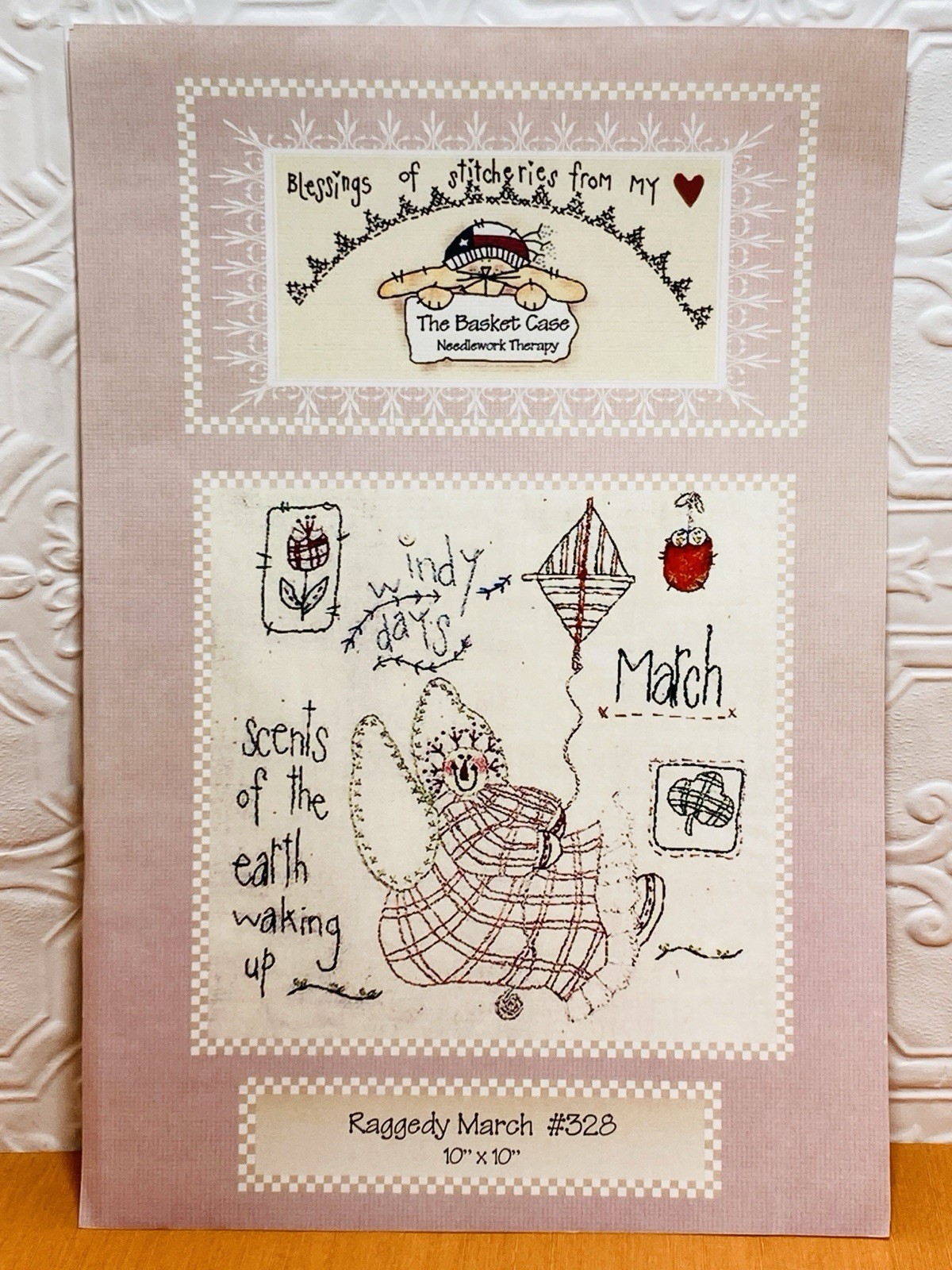 Basket Case Needlework Therapy Raggedy March Primitive Pattern Embroidery Clover