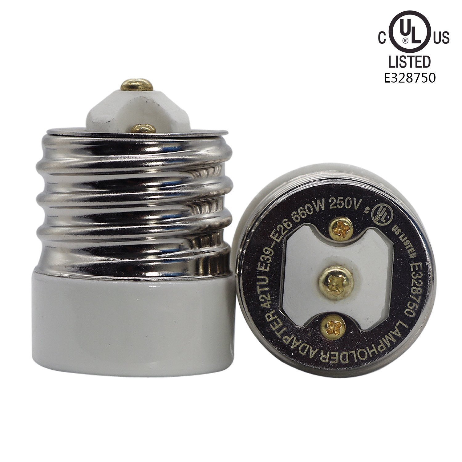 Mogul (E39) to Medium (E26) Socket Adapter Converter For Antique Lamp Socket