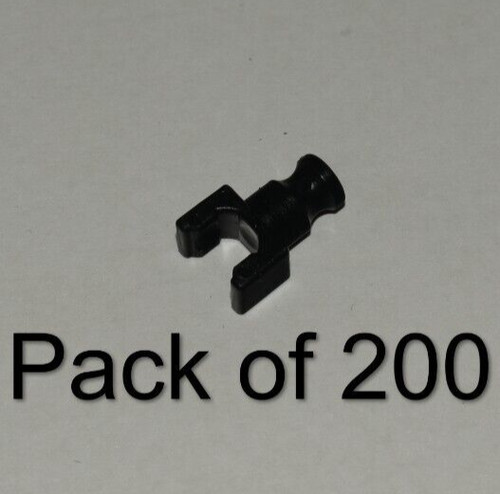 200 K'NEX Black Rod End Connectors Clips Single Position Coaster Parts KNEX NEW