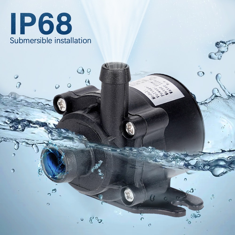 92 GPH Mini Submersible Pump Small Fountain Pump 6.5W 350L/H for water Black US