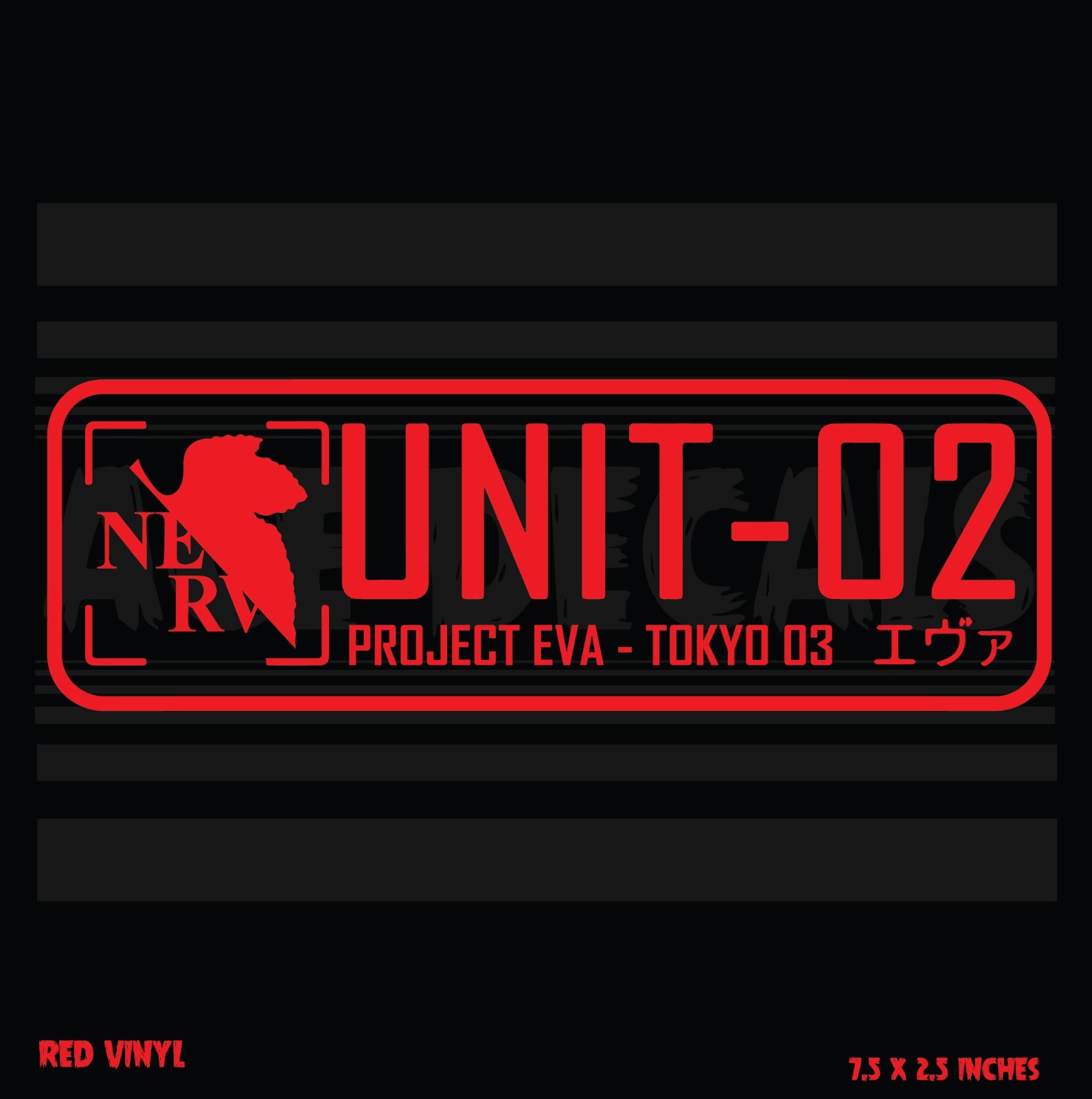 Evangelion - Nerv Unit -02- Anime Laptop Car Vinyl decal sticker