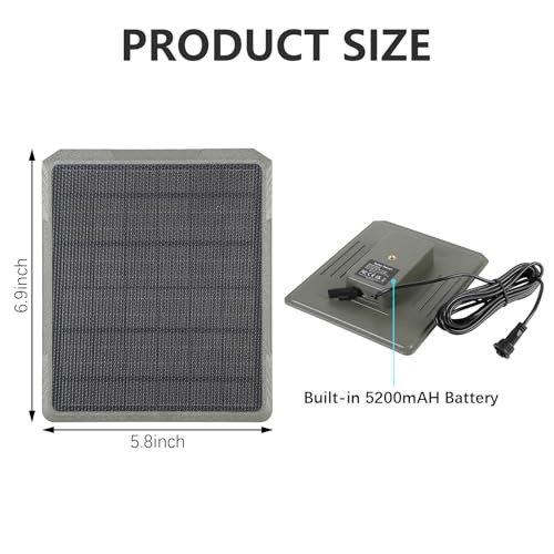 Trail Camera Solar Panel, Solar Battery Charger Kit 12V/1A, 9V/1.3A, 6V/2A,