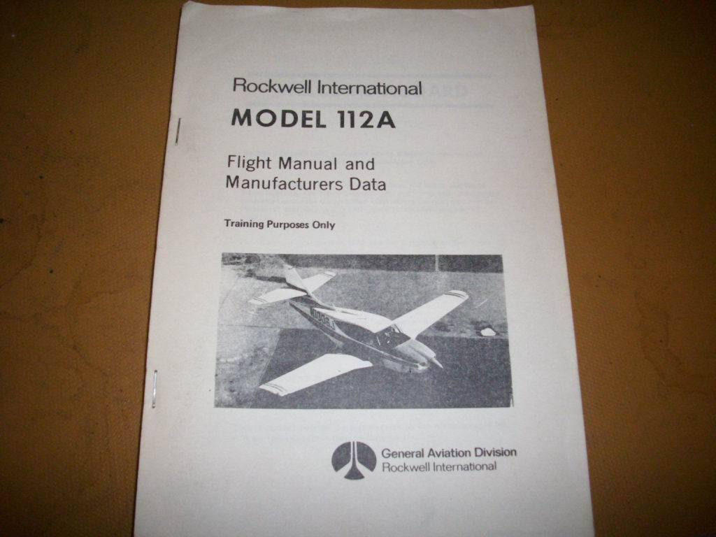 Rockwell International Model 112A Flight Manual & Manufactures Data