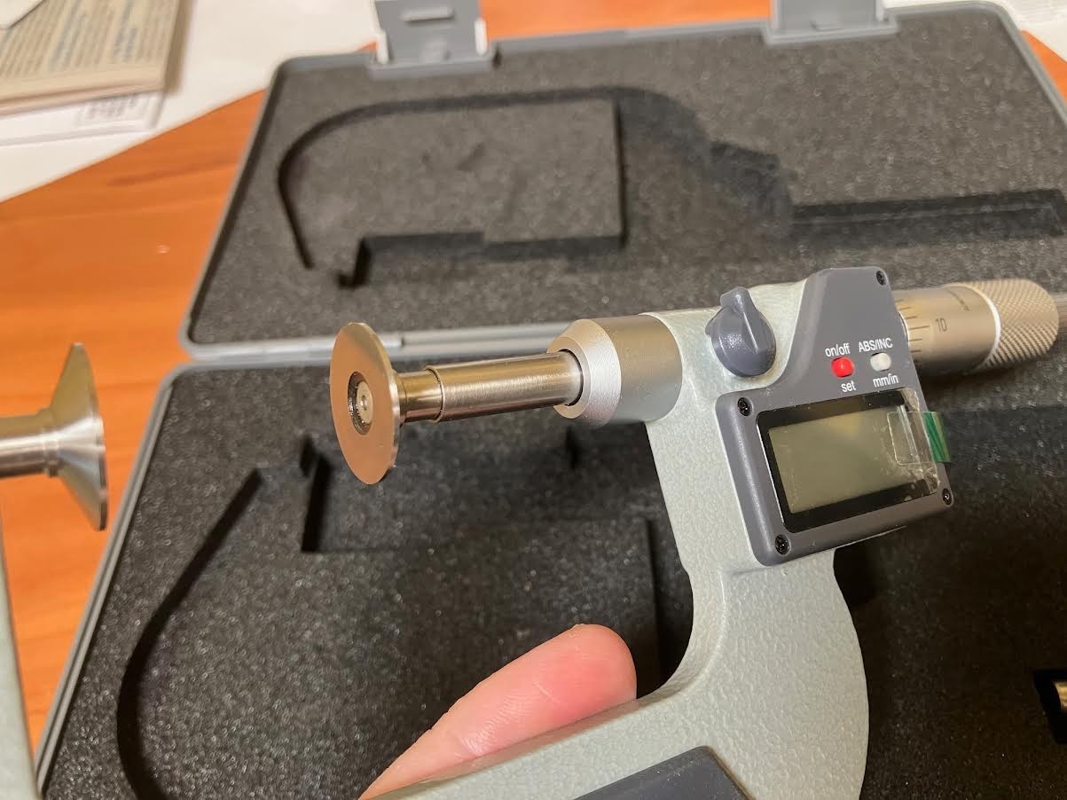 HAAS 1-2 DIGITAL DISC MICROMETER, NEW - OPEN BOX