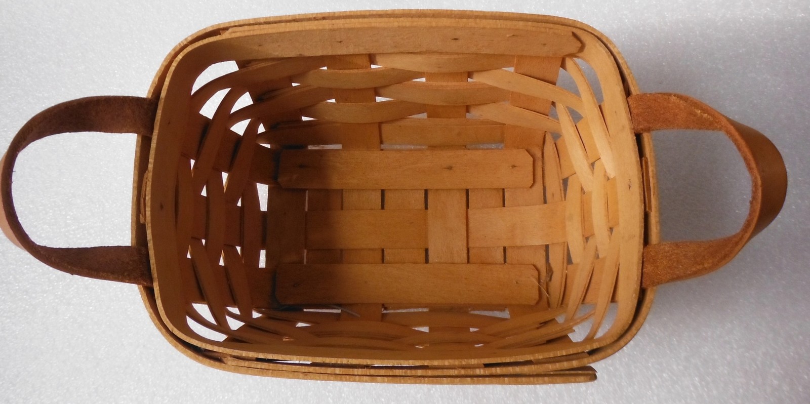 LONGABERGER small Basket leather handles 1999