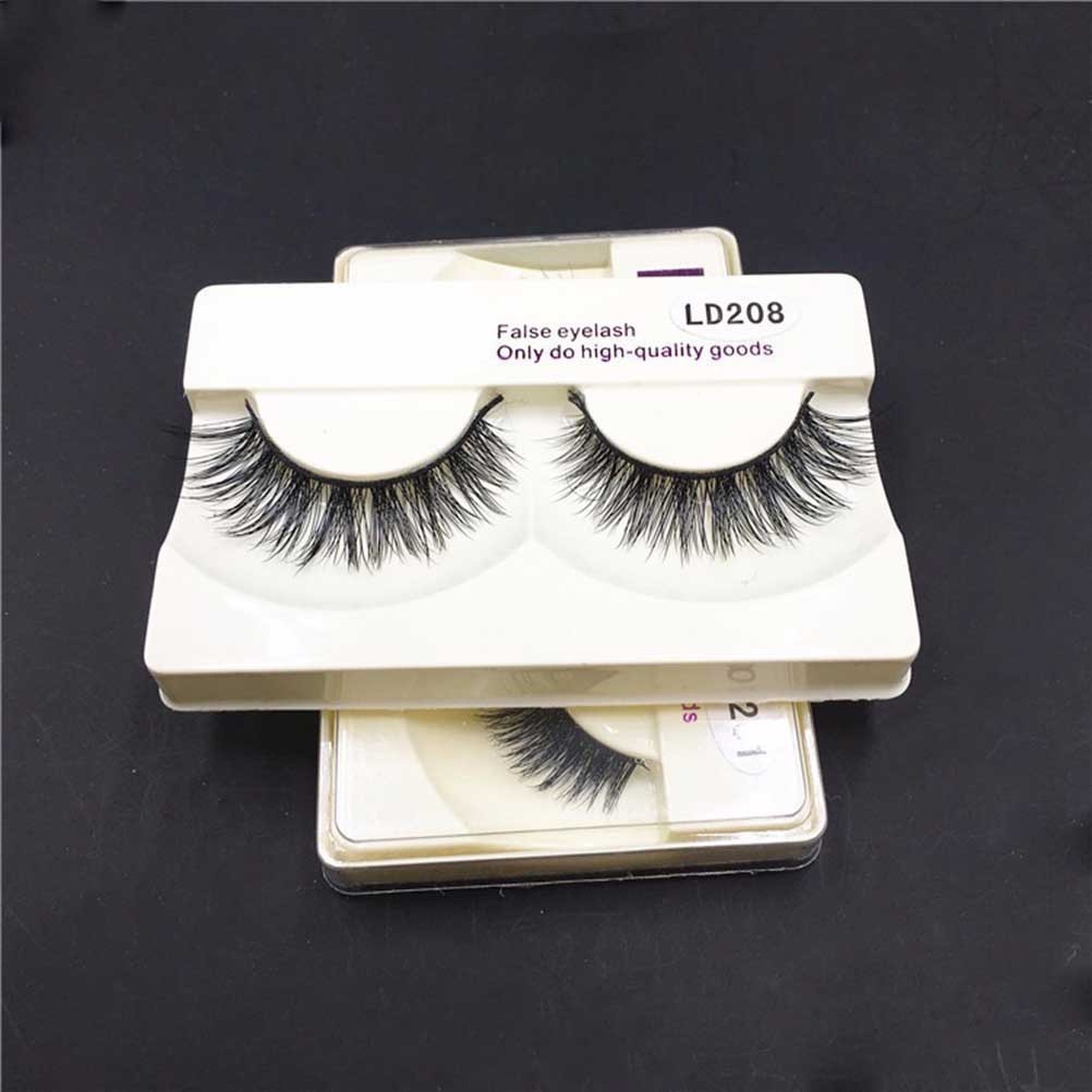 Reusable High-End False Eyelash Black Long Thick Natural Lashes for Makeup