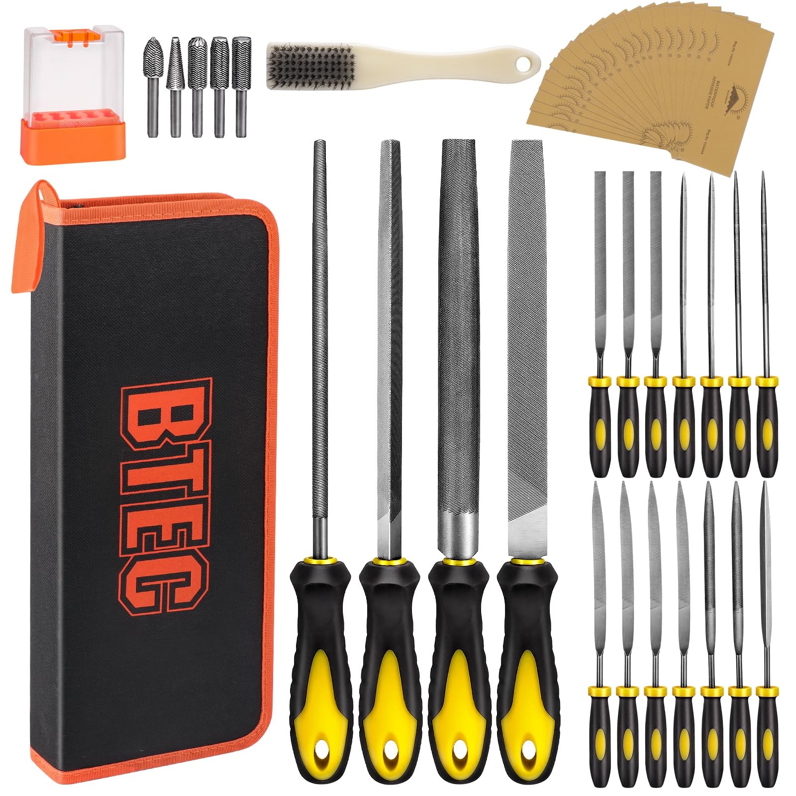 Metal File Set,46PCS Metal Files for Steel,4PCS Large File Woodworking Wood F...
