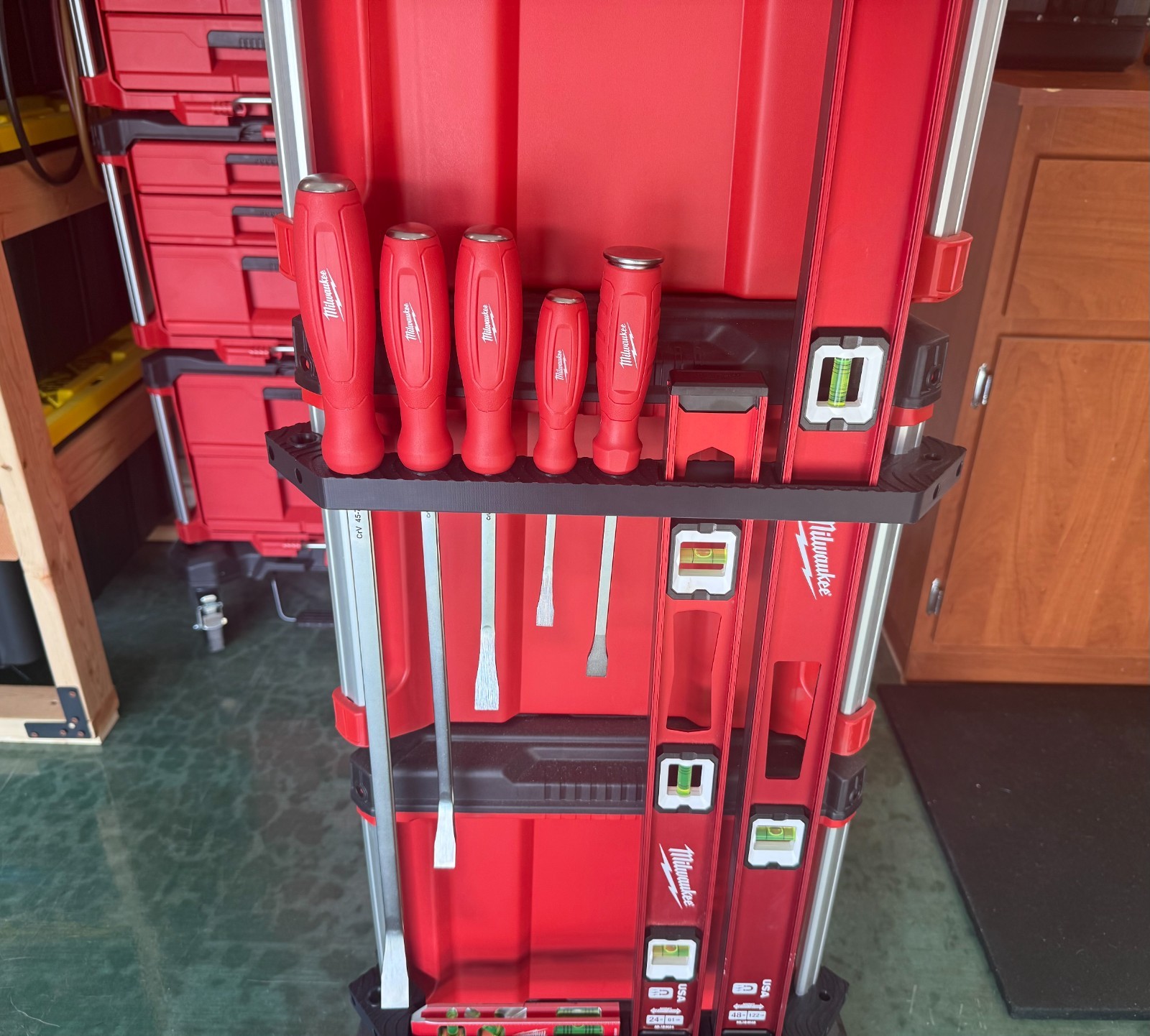 Level Rail Bracket for Milwaukee Packout Side Rails
