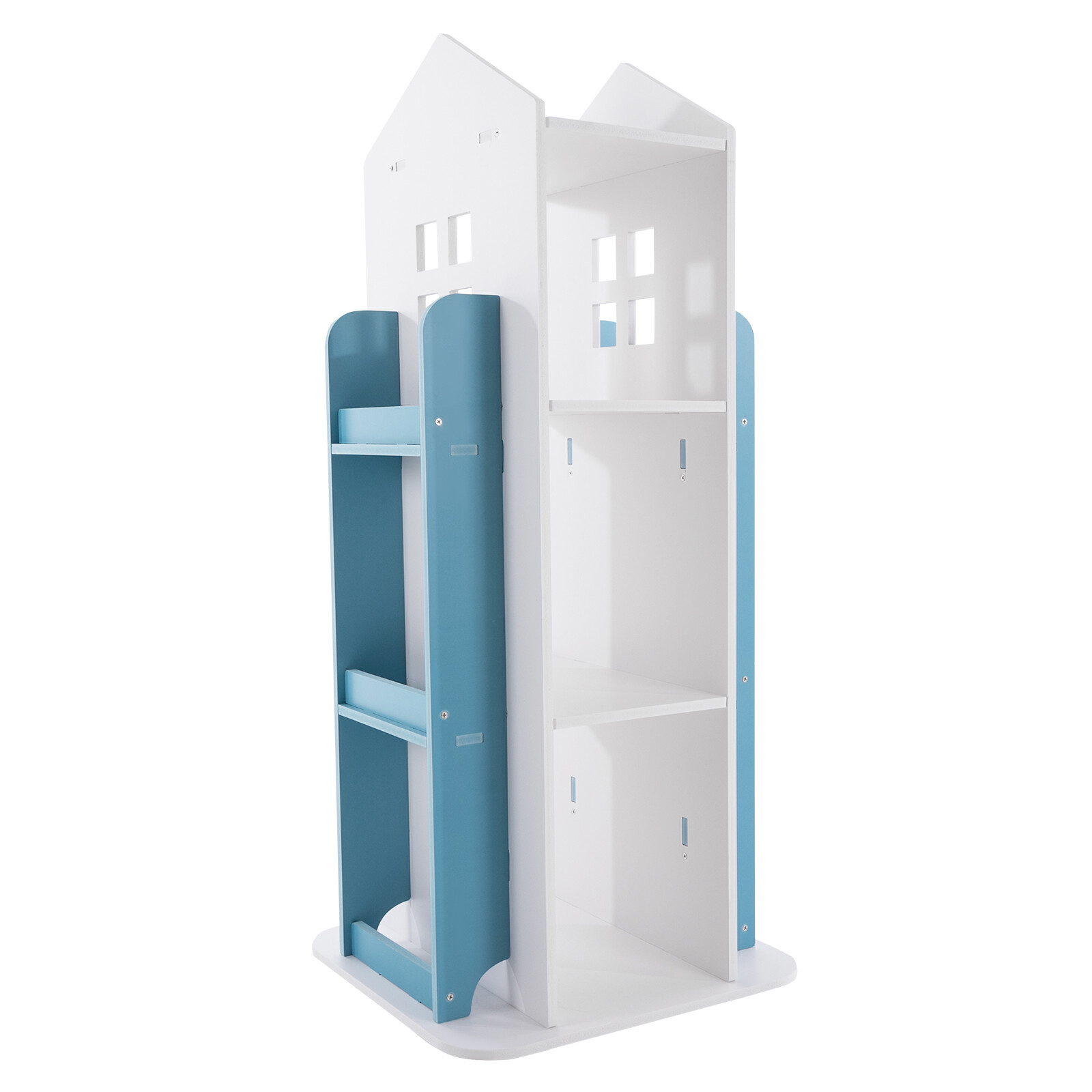 360° Rotating Bookshelf Bookcase Storage Shelf Freestanding Display Rack Stand