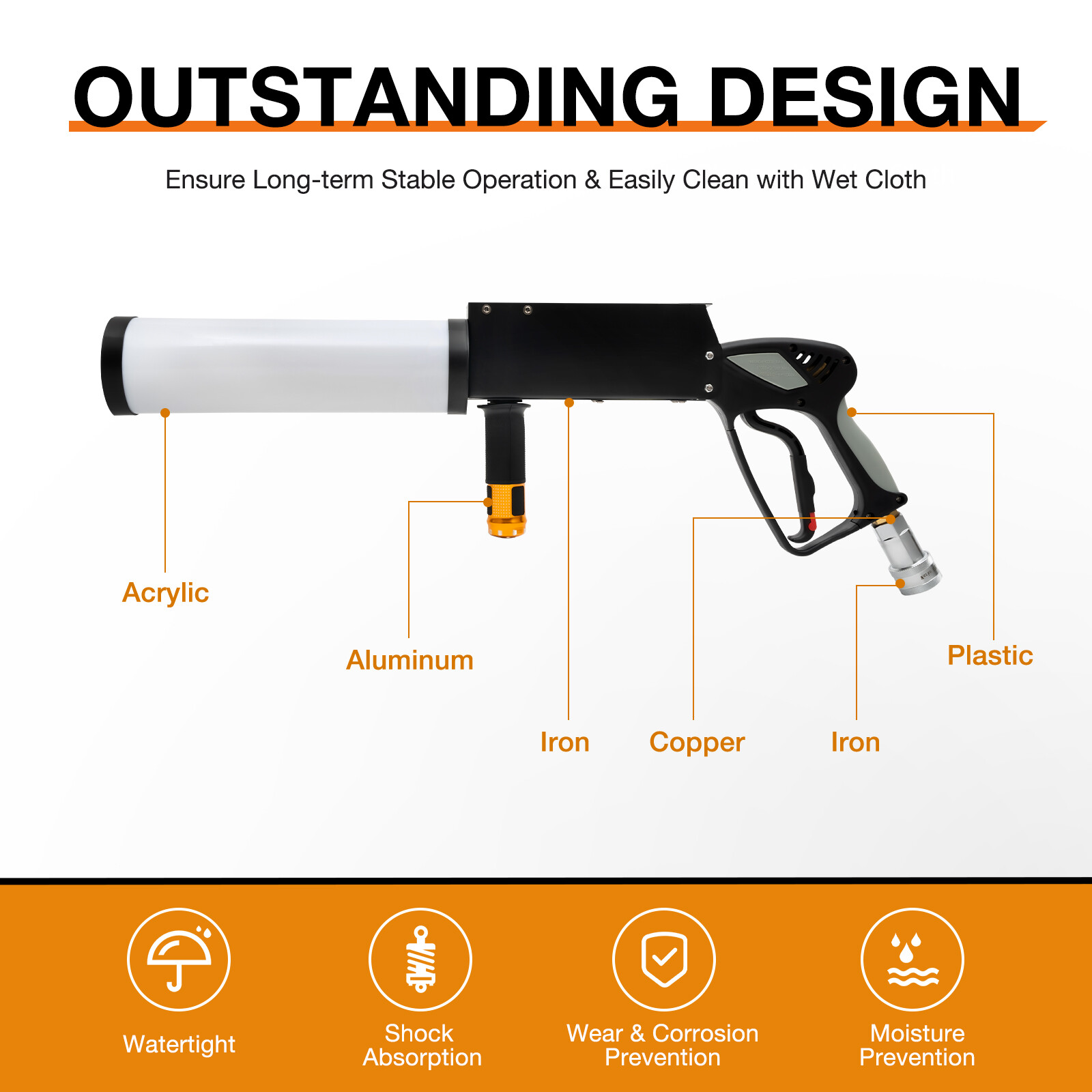 Stage High Quality Handheld LED CO2 Manual Control Smoke Machine Dry Ice Machine