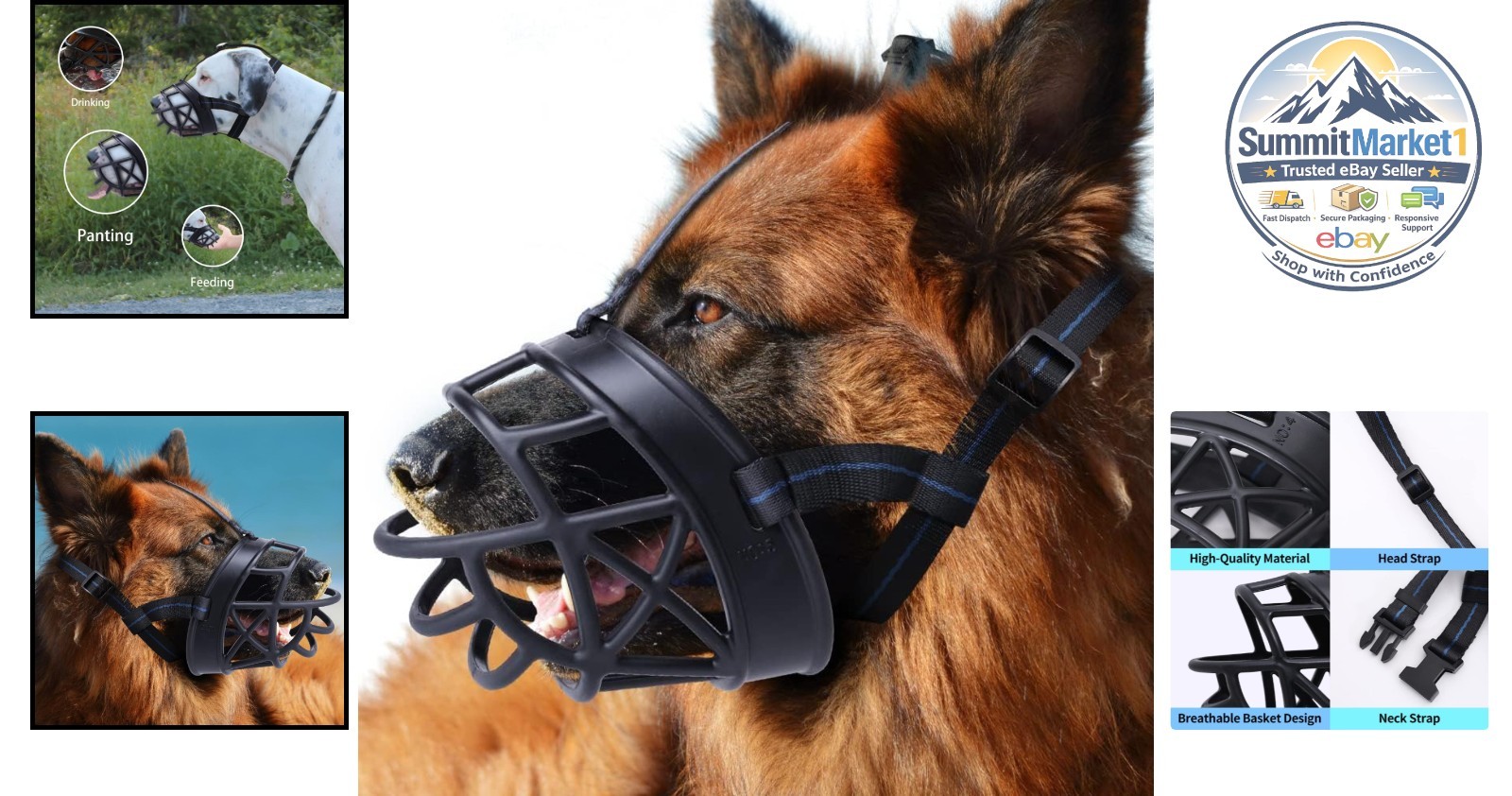 Dog Muzzle Breathable Basket for Small Medium Large Dogs