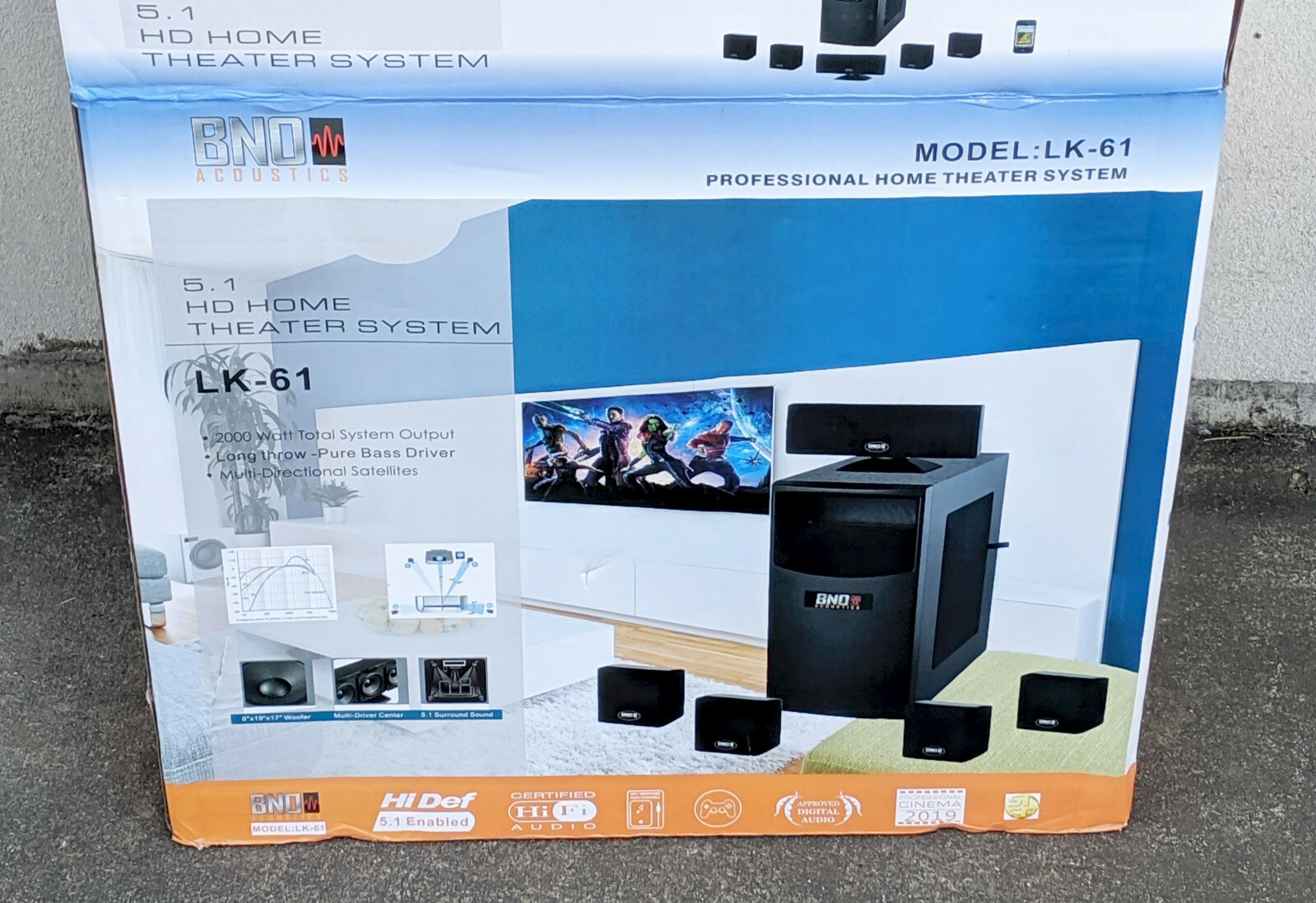 New Open Box - BNO Acoustics LK-61 Home Theater System 5.1 Channel Stereo Audio
