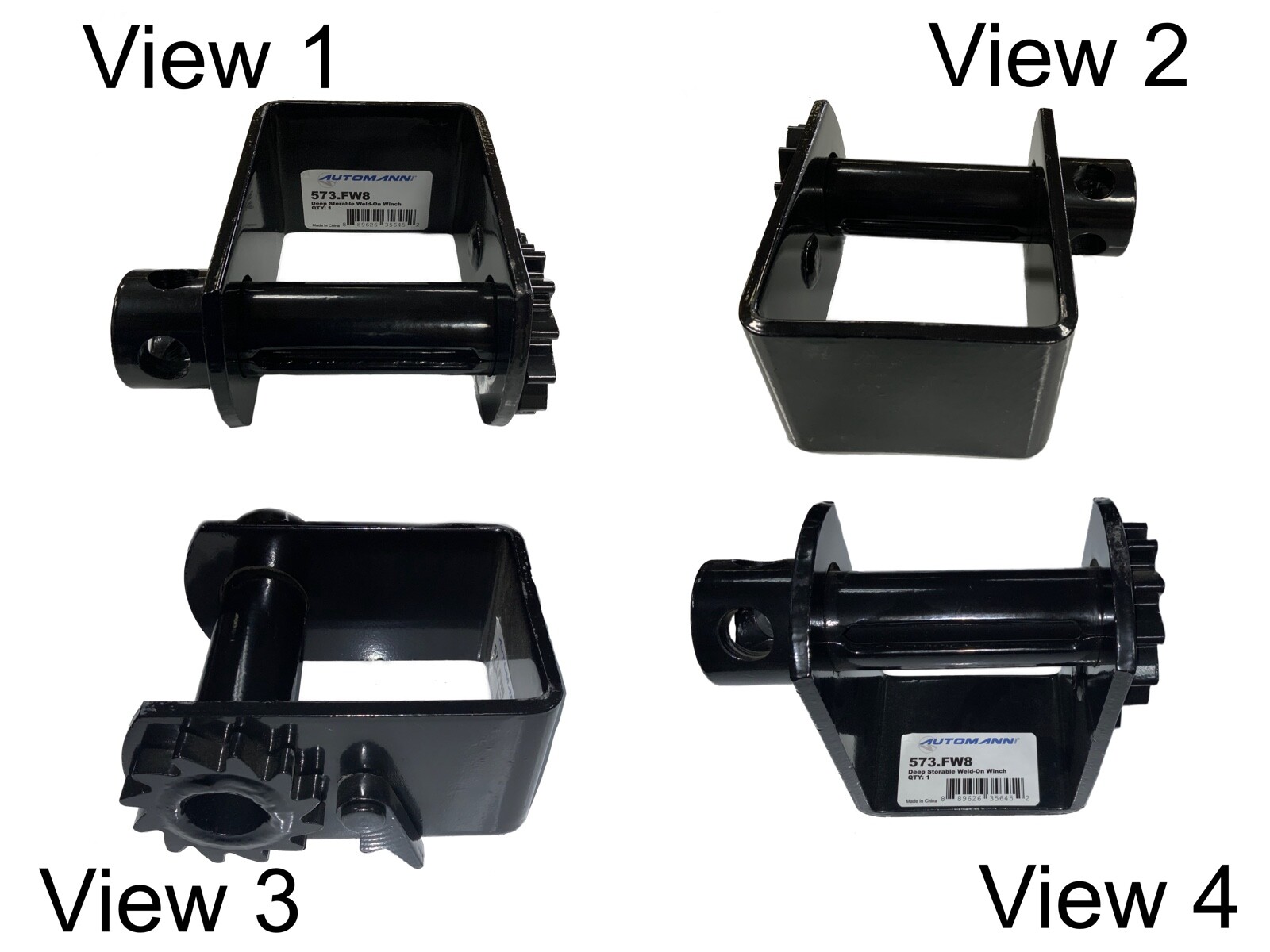 4 of Weld On Winch 4" Strap Binders Flatbed Truck Trailer Tie Down Cargo Winch