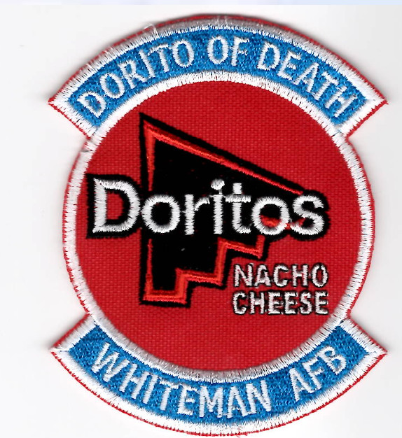 3.8" AIR FORCE 13BS DORITO OF DEATH EMBROIDERED PATCH