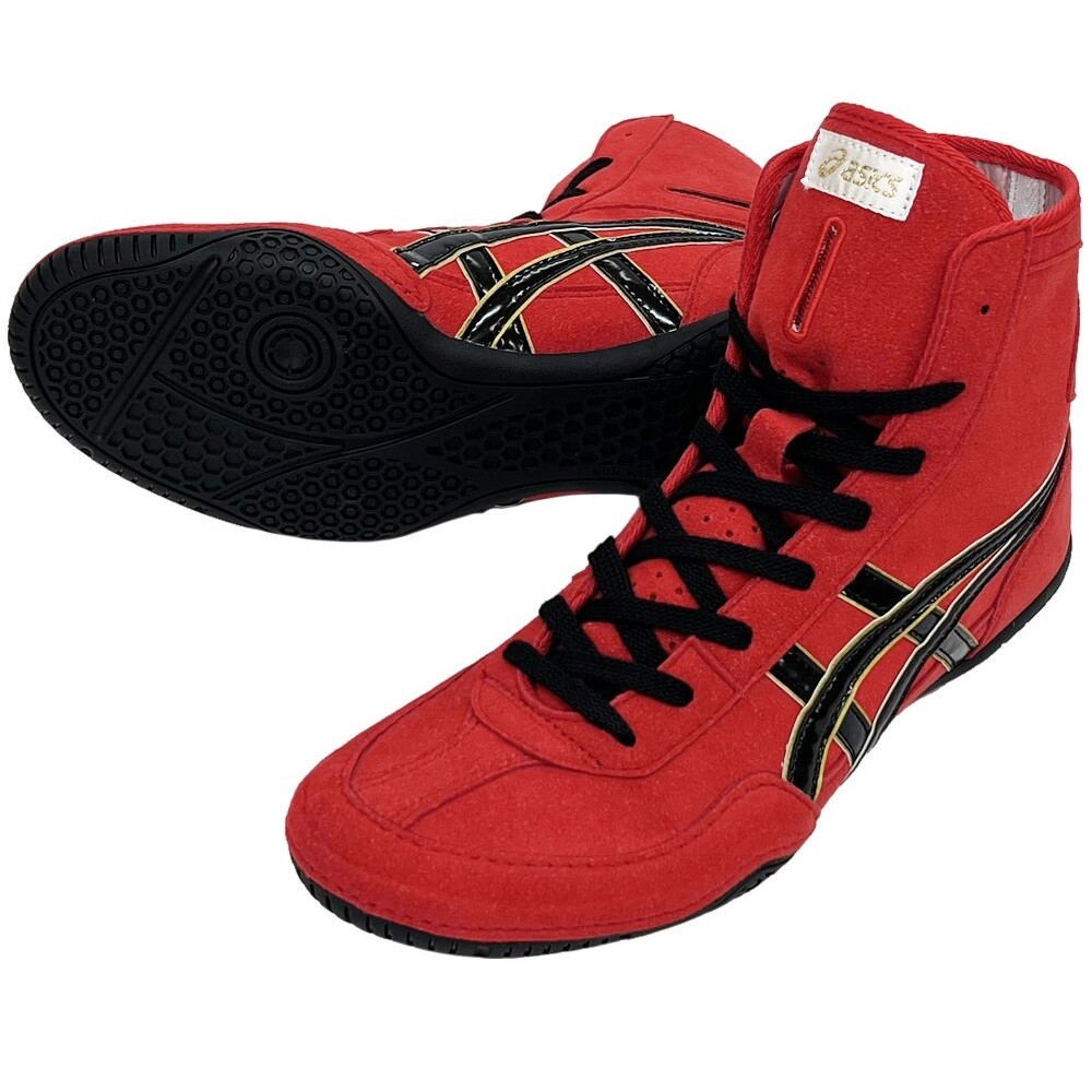 ASICS Wrestling Boxing Shoes EX-EO (Successor to TWR900) Red x Black x Gold