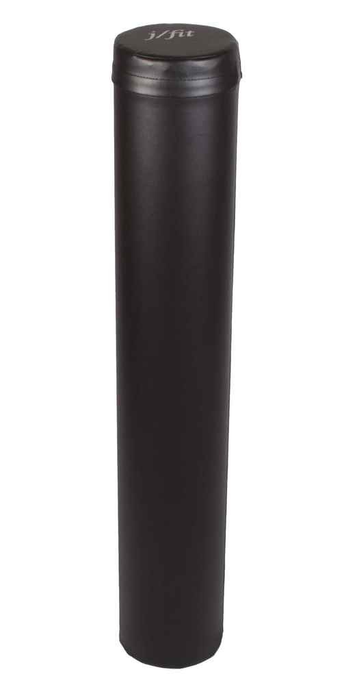 JFIT 36in High-Density EVA Foam Roller Vinyl Covered Black Gym Fitness