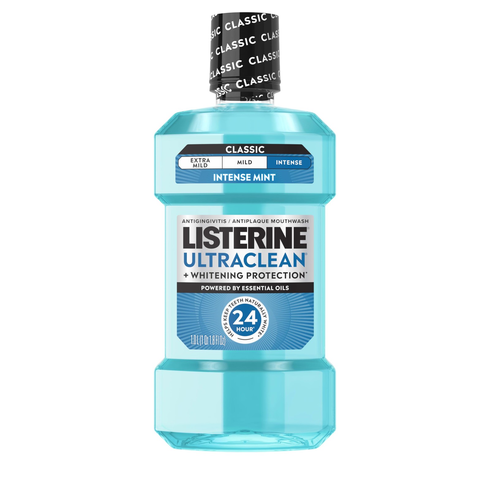 Mouthwash Antiseptic Listerine Ultraclean Intense Mint Tartar Control 1L Help