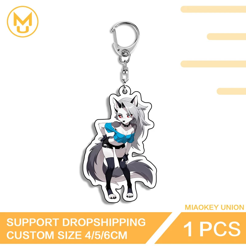 Loona Furry Artistic Anime Figure Double Sided Acrylic Keychain Anime Gifts