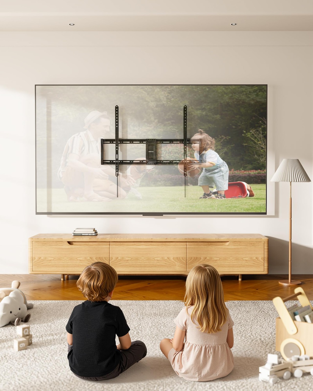 Heavy Duty Fixed TV Wall Mount for 43–100 Inch TVs up to 200 lbs, 1.2" Ultra ...