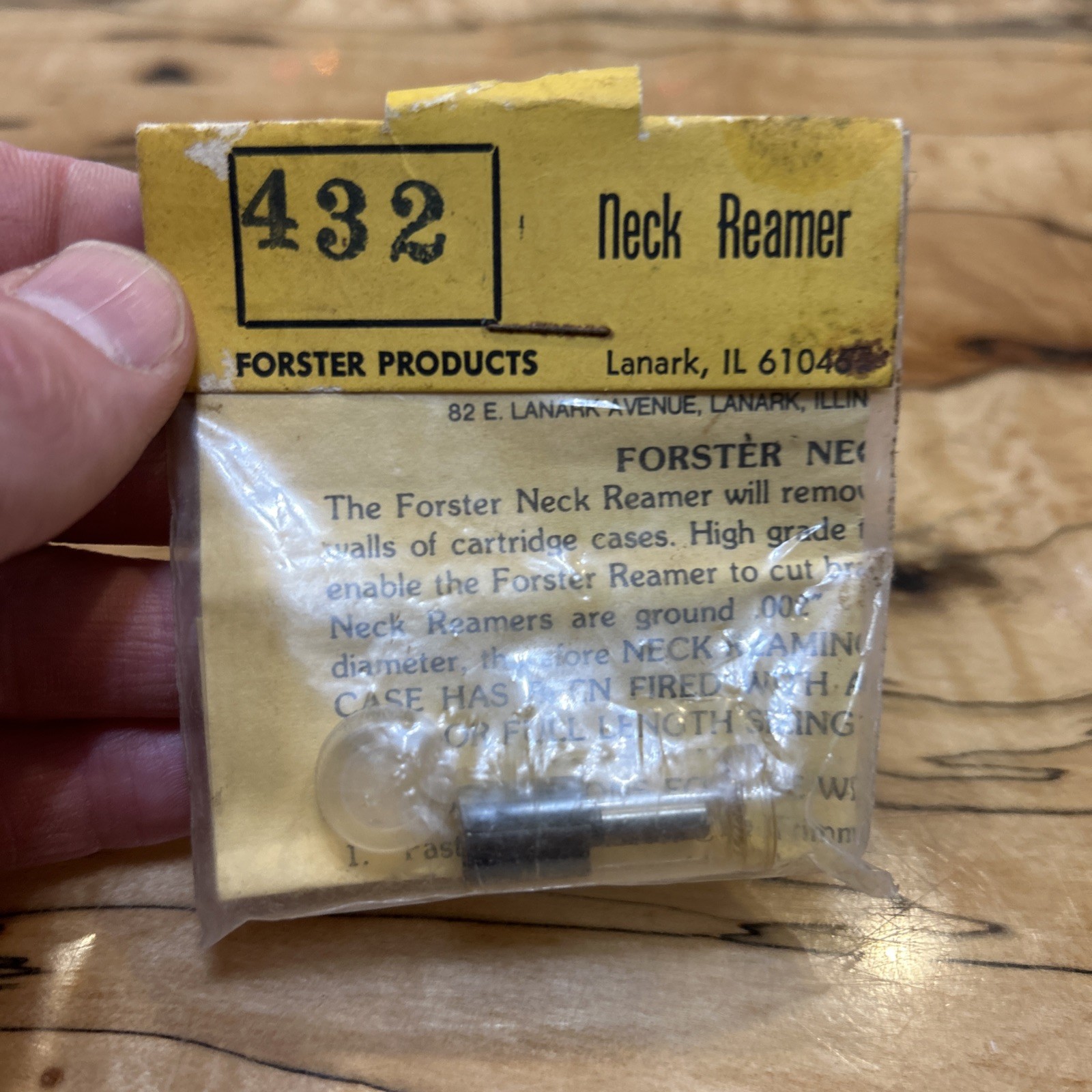 Forster Products 432 Inside Neck Reamer NOS