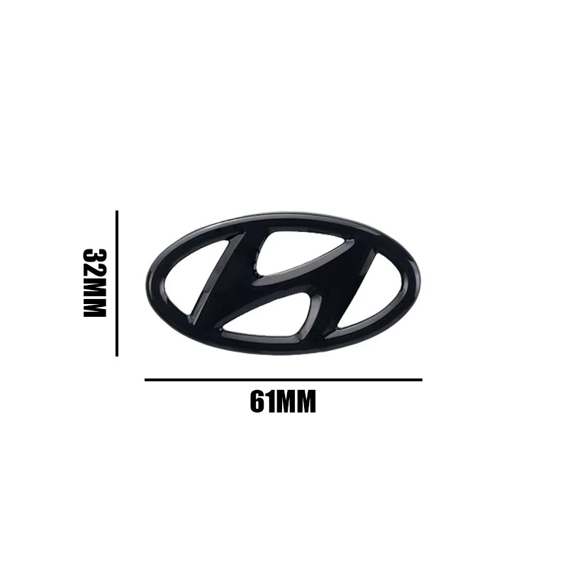 61Mmx32Mm ABS Car Steering Wheel Center Sticker for  Tucson Accent Elantra Santa