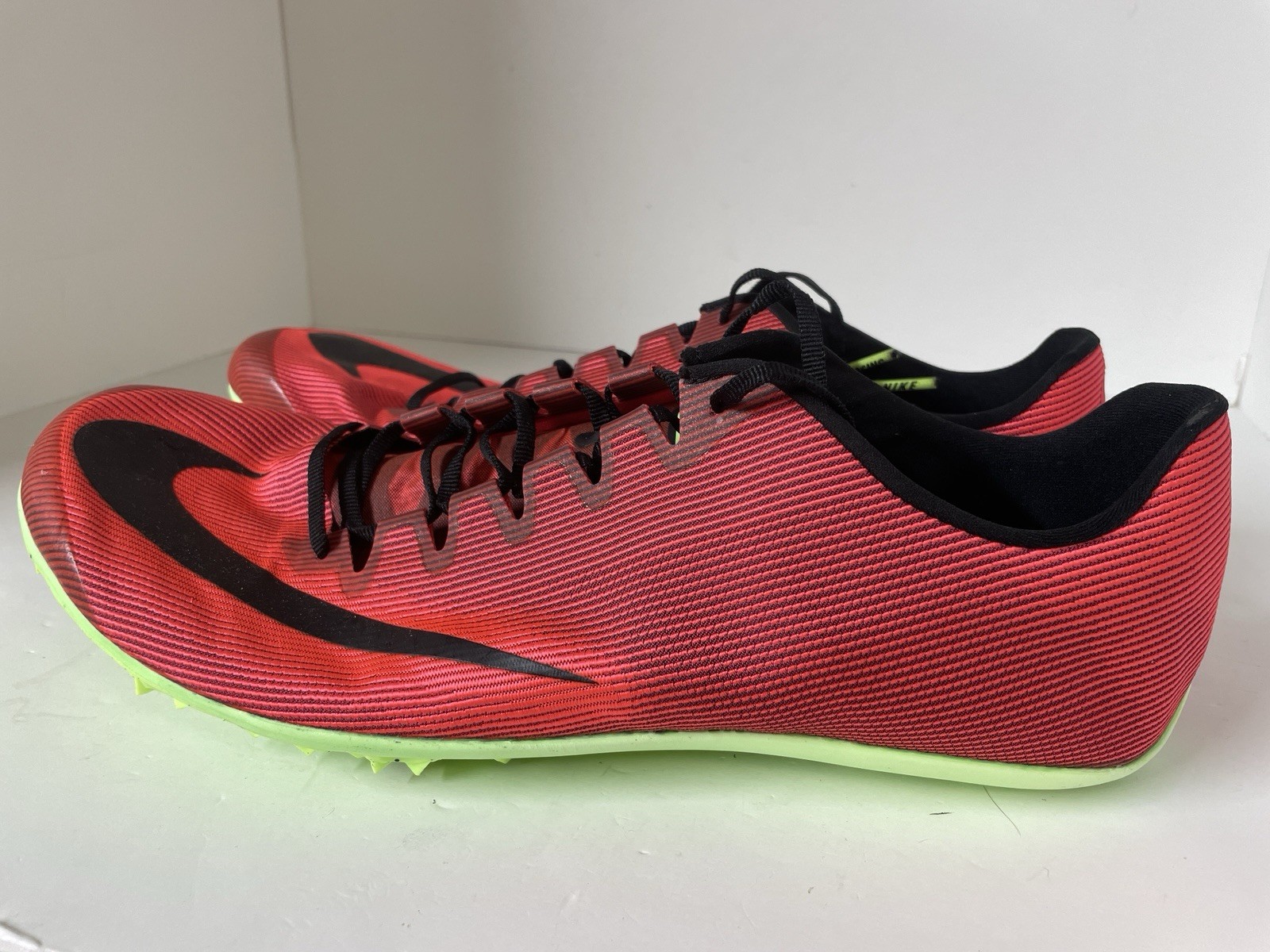 Nike Zoom 400 Track Spikes Red Black AA1205-663 Men's Cleats Size 12.5
