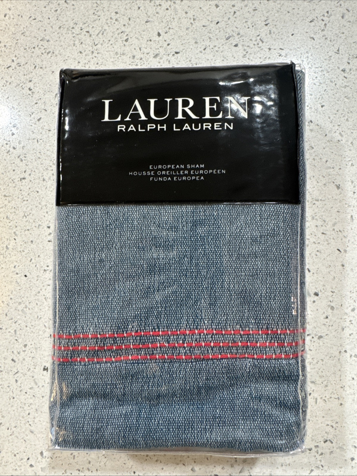 Lauren Ralph Lauren Maggie Texture Euro Sham Indigo Blue New